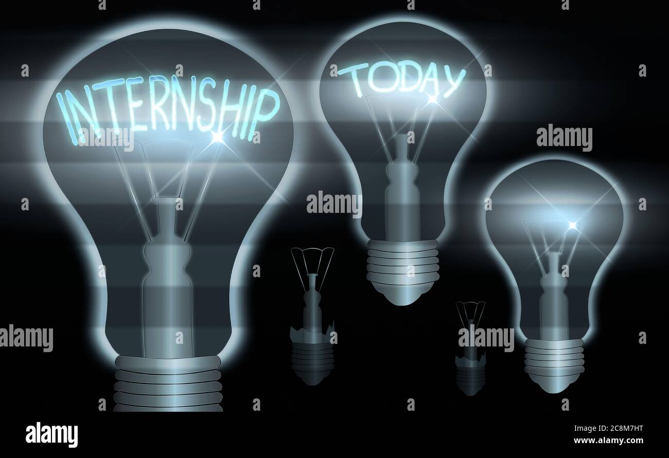 Text sign showing Internship. Business photo text to gain work ...