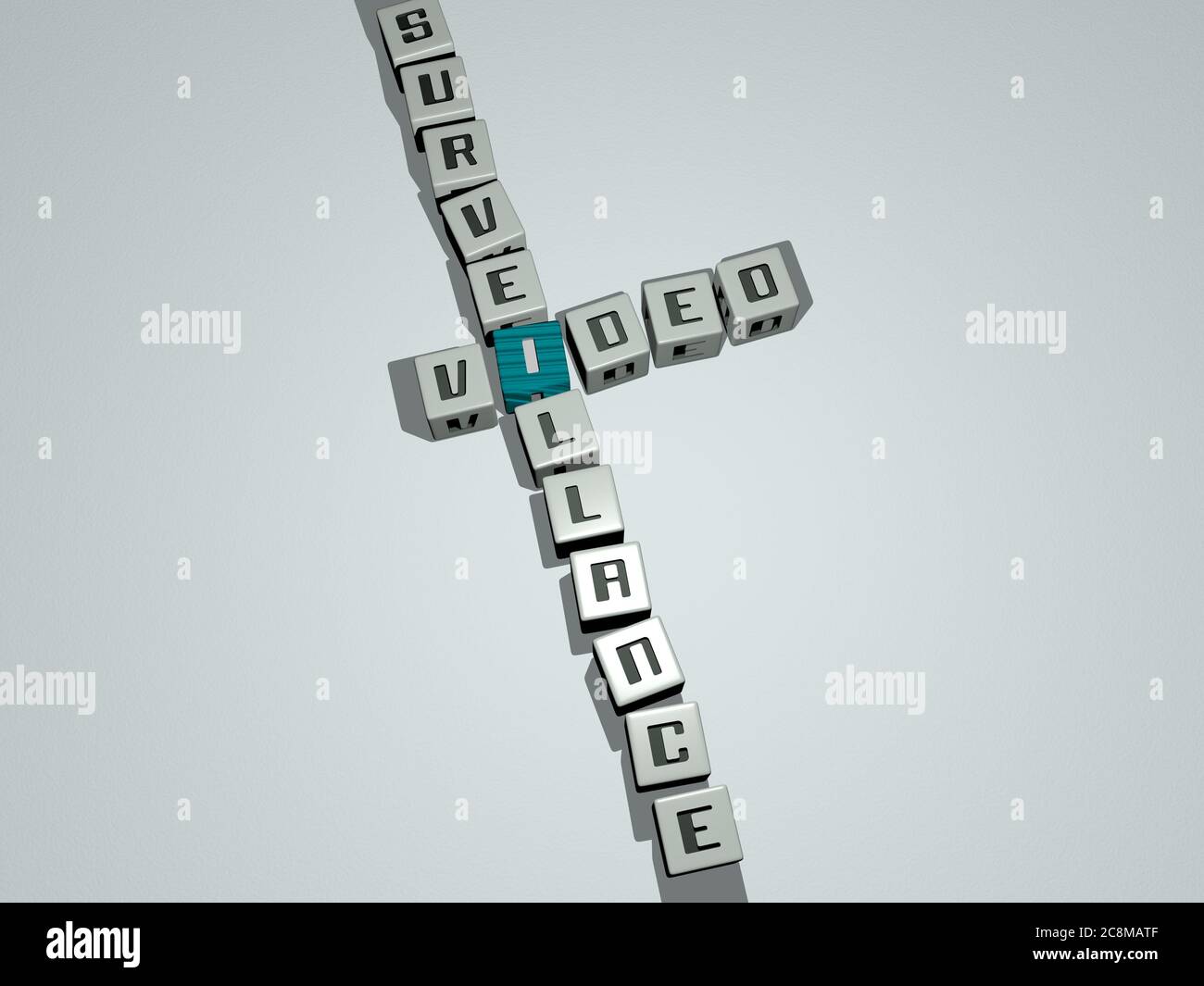 video surveillance combined by dice letters and color crossing for the