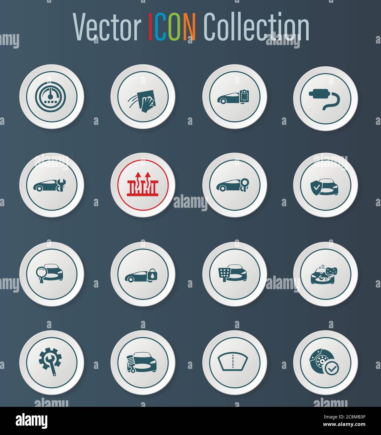Car shop icons set Stock Vector Image & Art - Alamy
