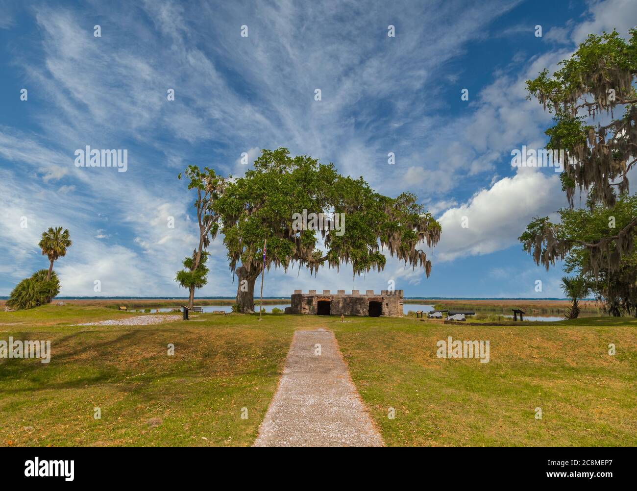 Fort Frederica Memorial on St Simons Stock Photo Alamy