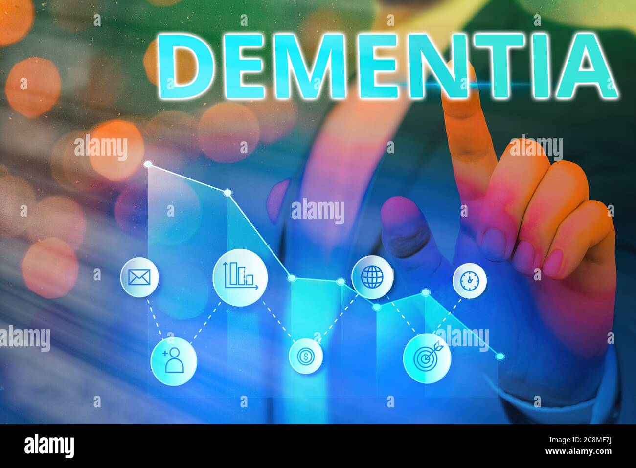 Word writing text Dementia. Business photo showcasing usually, a ...