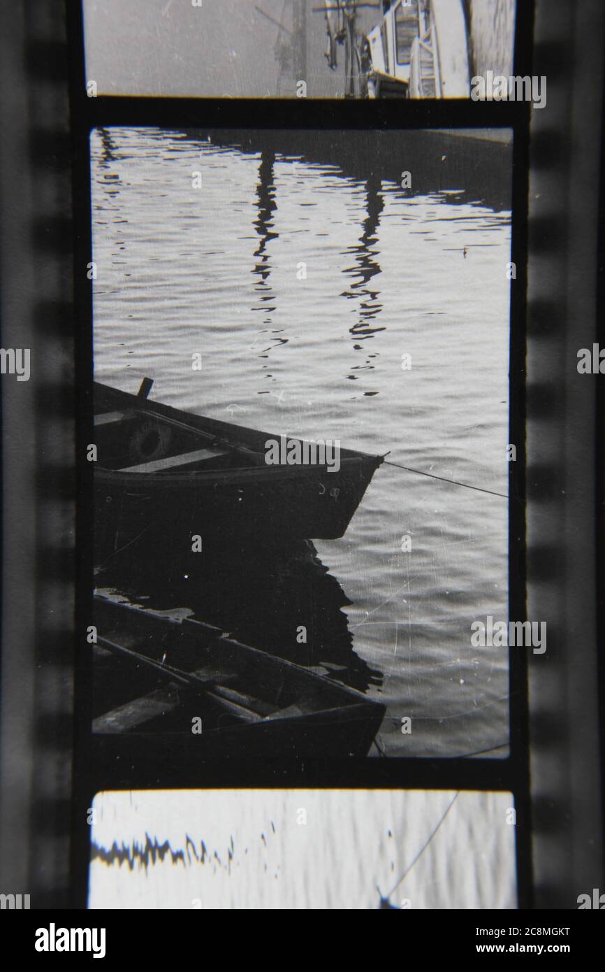 Fine 1970s vintage black and white photography of the quiet life on the ...