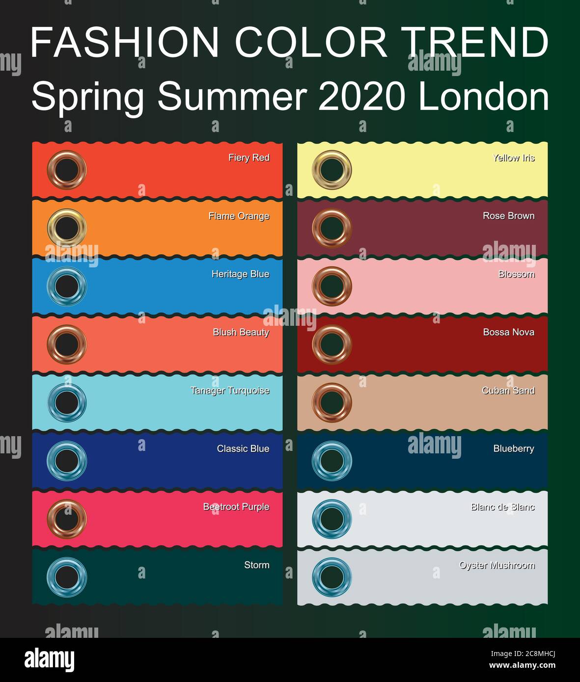 FASHION COLOR TREND Spring Summer 2020. New trendy colors palette guide ...