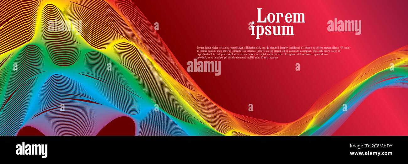Abstract wavy background with dynamic effect. Abstract technology ...