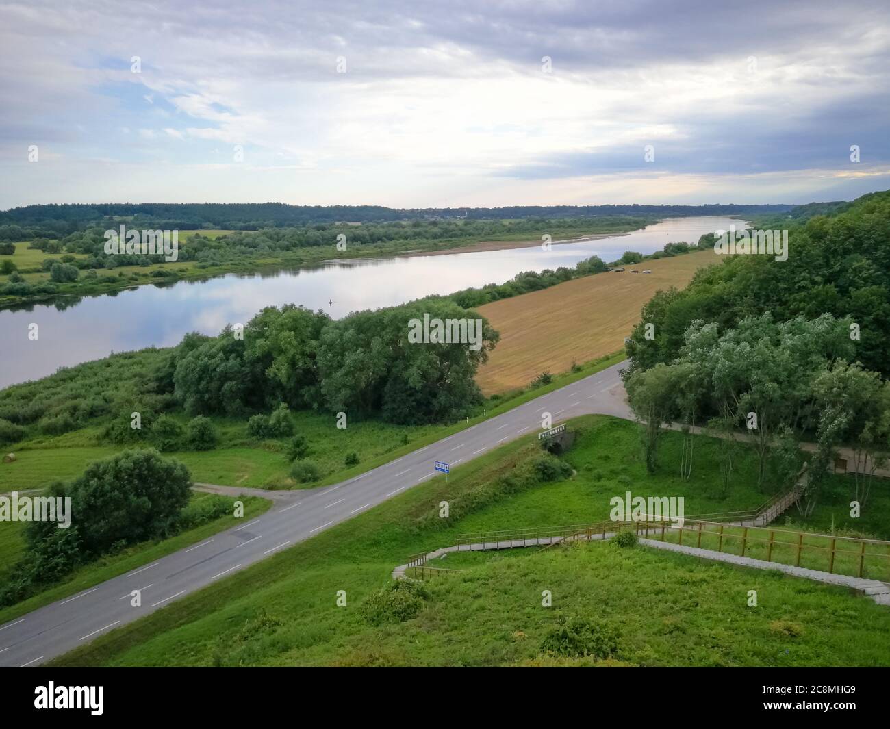 Kartupenai mound (Kartupenu piliakalnis) in Lithuania Stock Photo