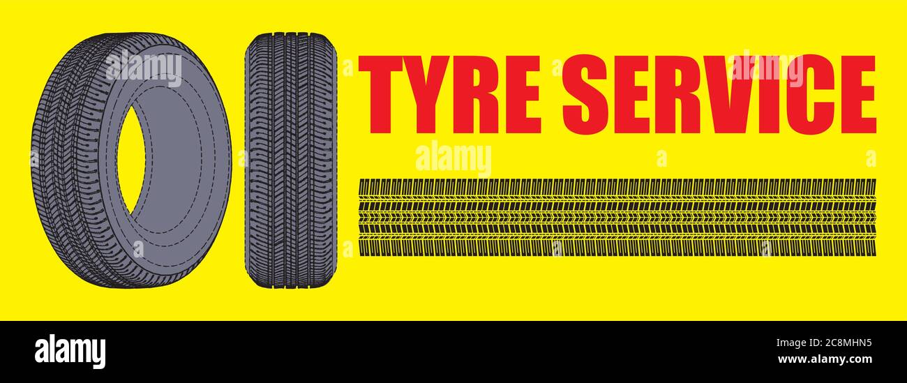 Tyre Service Logo Design, Tyre Shop Logo Design. Wheel repair service