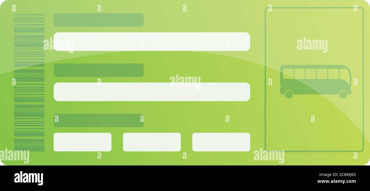 Bus ticket coupon icon. Cartoon of bus ticket coupon vector icon for