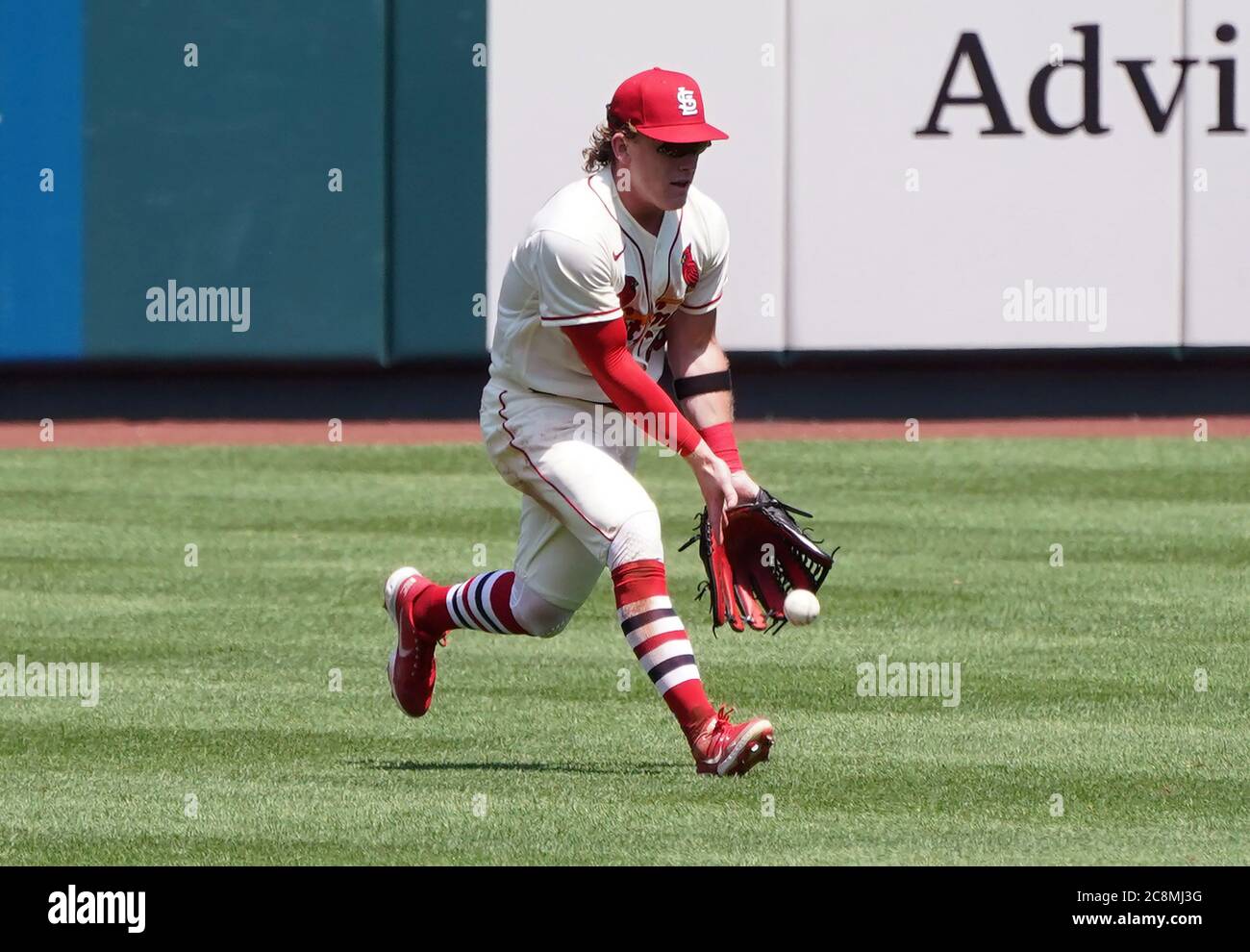 July 3. 2021: Cardinals centerfielder Harrison Bader (48) runs off the  field during the MLB game between the Saint Louis Cardinals and the  Colorado Rockies held at Coors Field in Denver Co. David Seelig/Cal Sport  Medi Stock Photo - Alamy