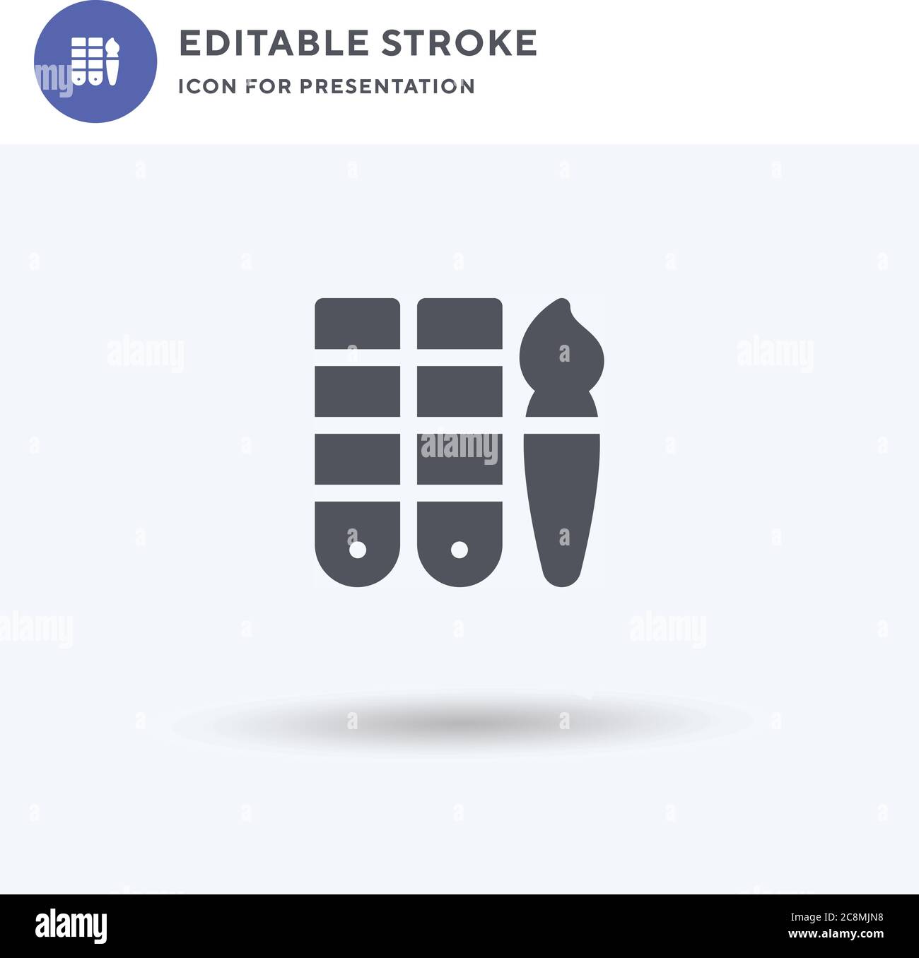 Color Palette icon vector, filled flat sign, solid pictogram isolated ...