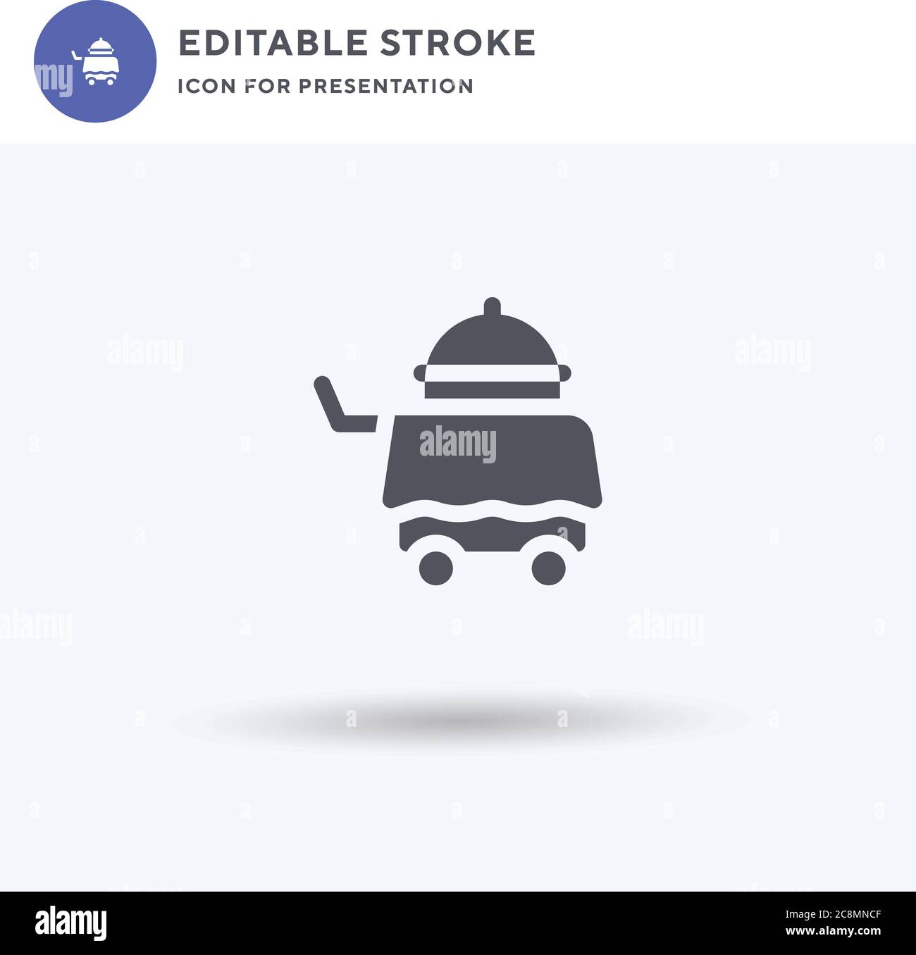 Room Service icon vector, filled flat sign, solid pictogram isolated on ...