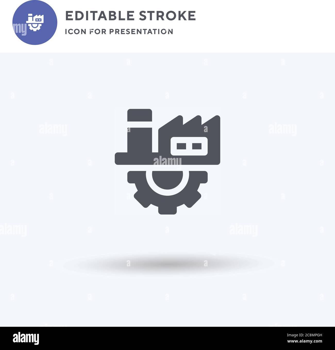Factory icon vector, filled flat sign, solid pictogram isolated on ...