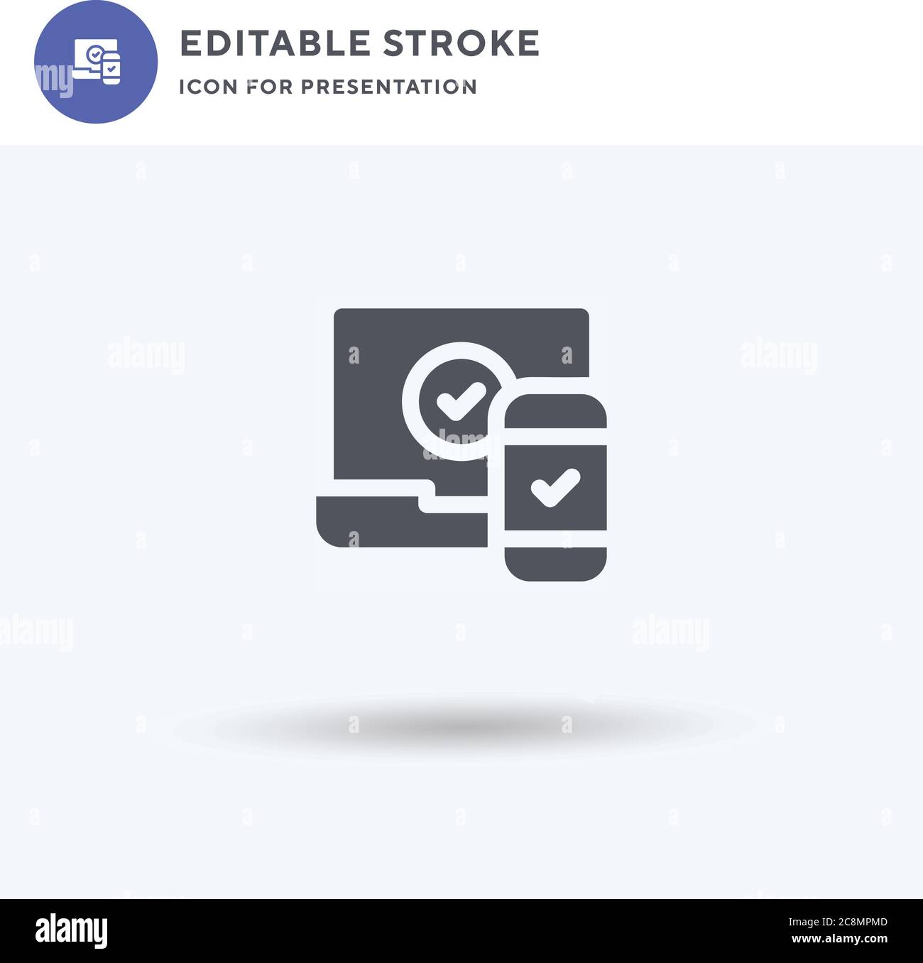 Multiple icon vector, filled flat sign, solid pictogram isolated on white, logo illustration. Multiple icon for presentation. Stock Vector