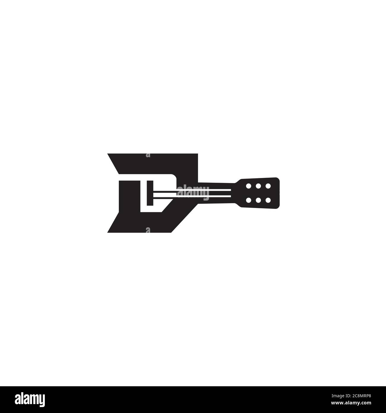 a Guitar logo / icon design Stock Vector