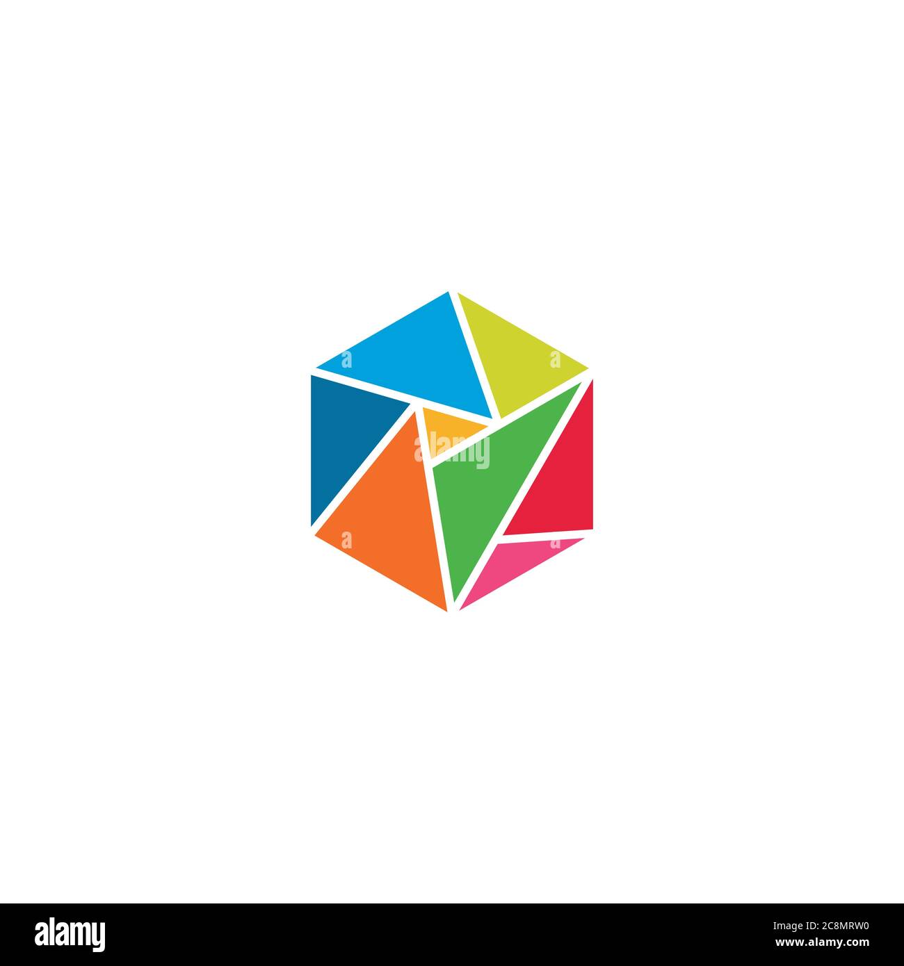 colorful Geometric logo / icon design Stock Vector