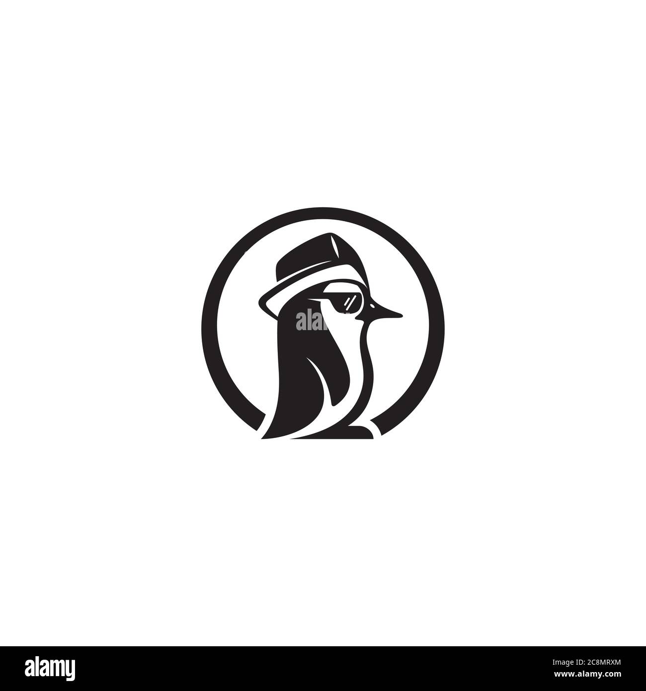 Hip Hop Penguin logo / icon design Stock Vector
