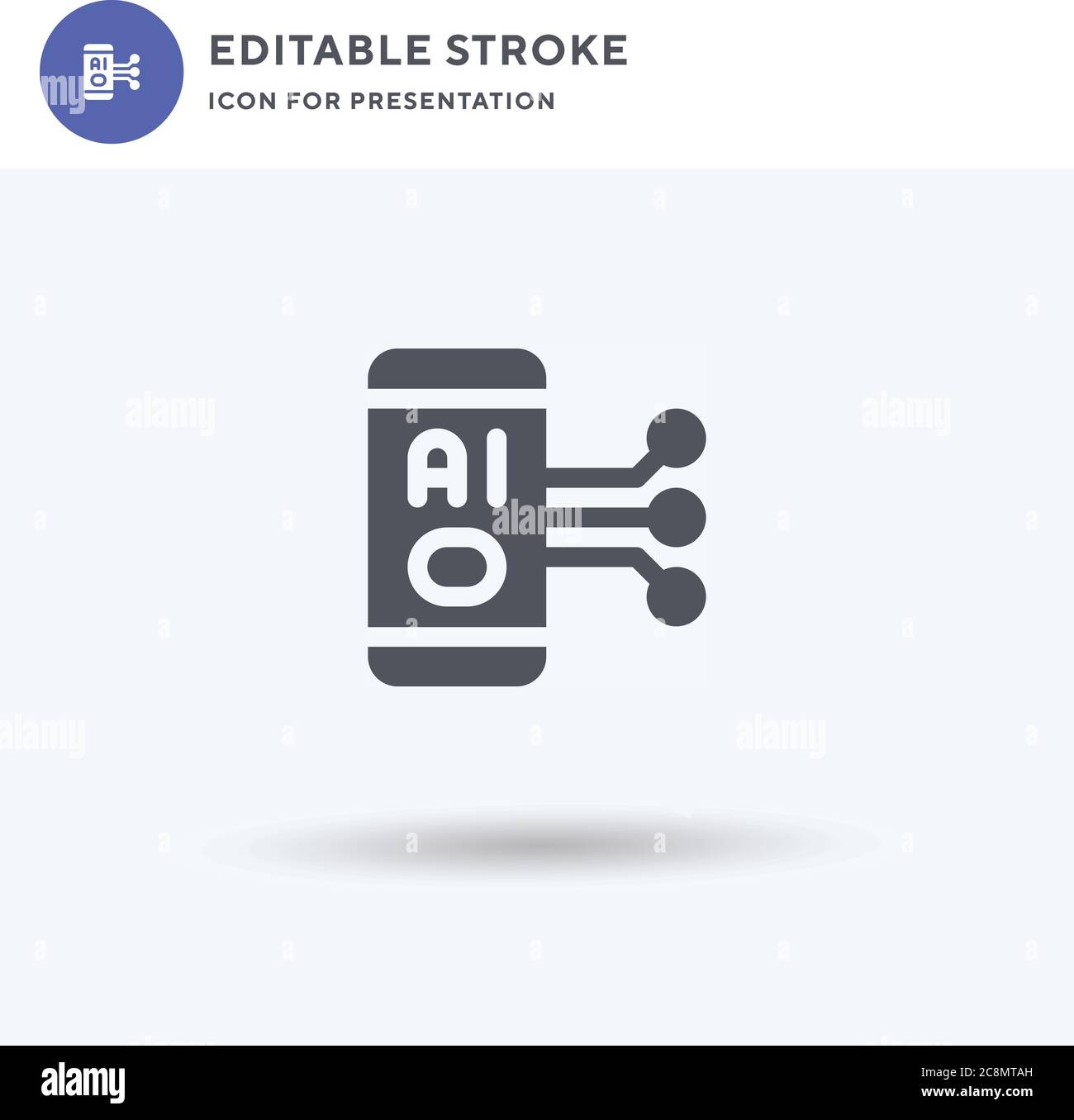 Chatbot icon vector, filled flat sign, solid pictogram isolated on ...