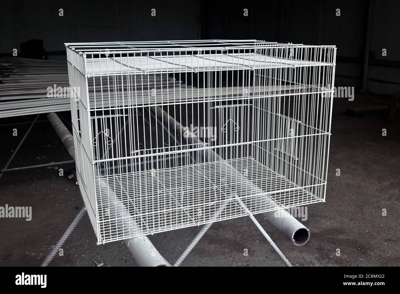 white bird cage Stock Photo Alamy