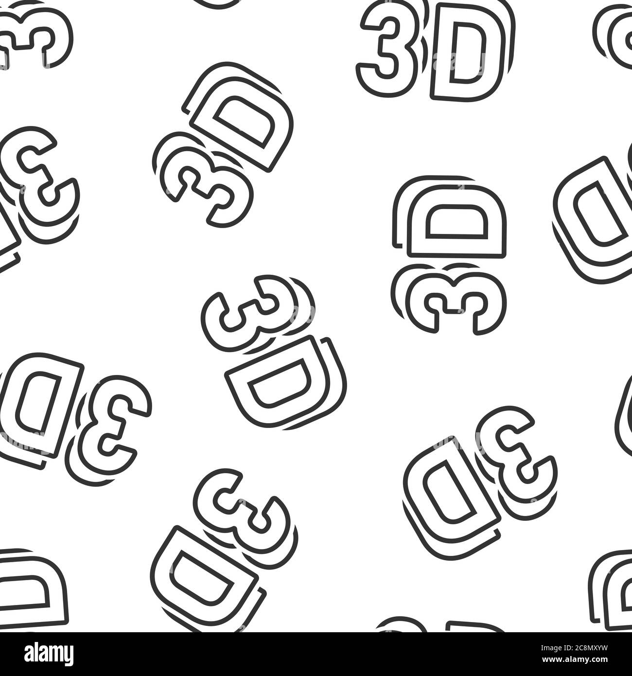 3d text icon in flat style. Word vector illustration on white isolated ...