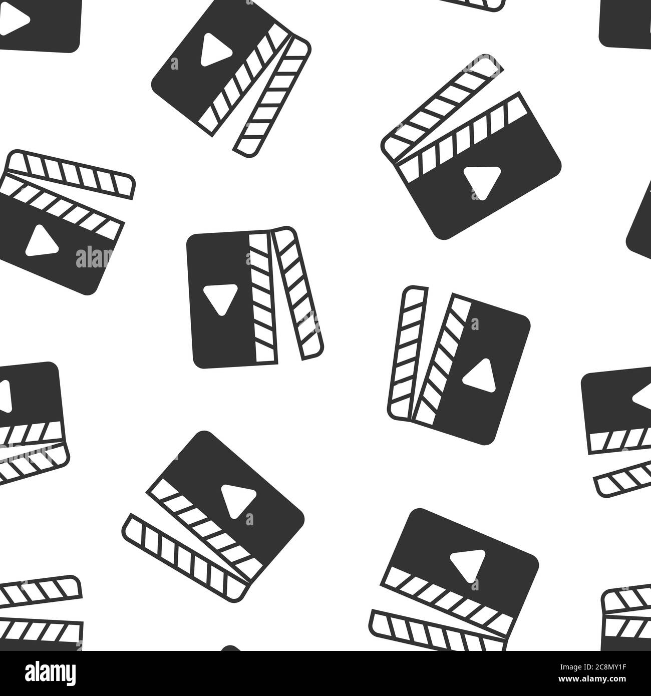 Film icon in flat style. Movie vector illustration on white isolated ...
