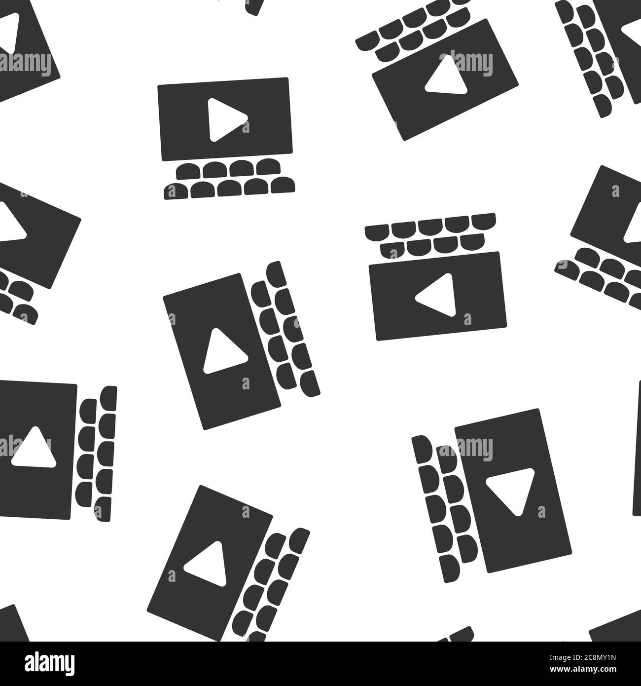 Film icon in flat style. Movie vector illustration on white isolated ...