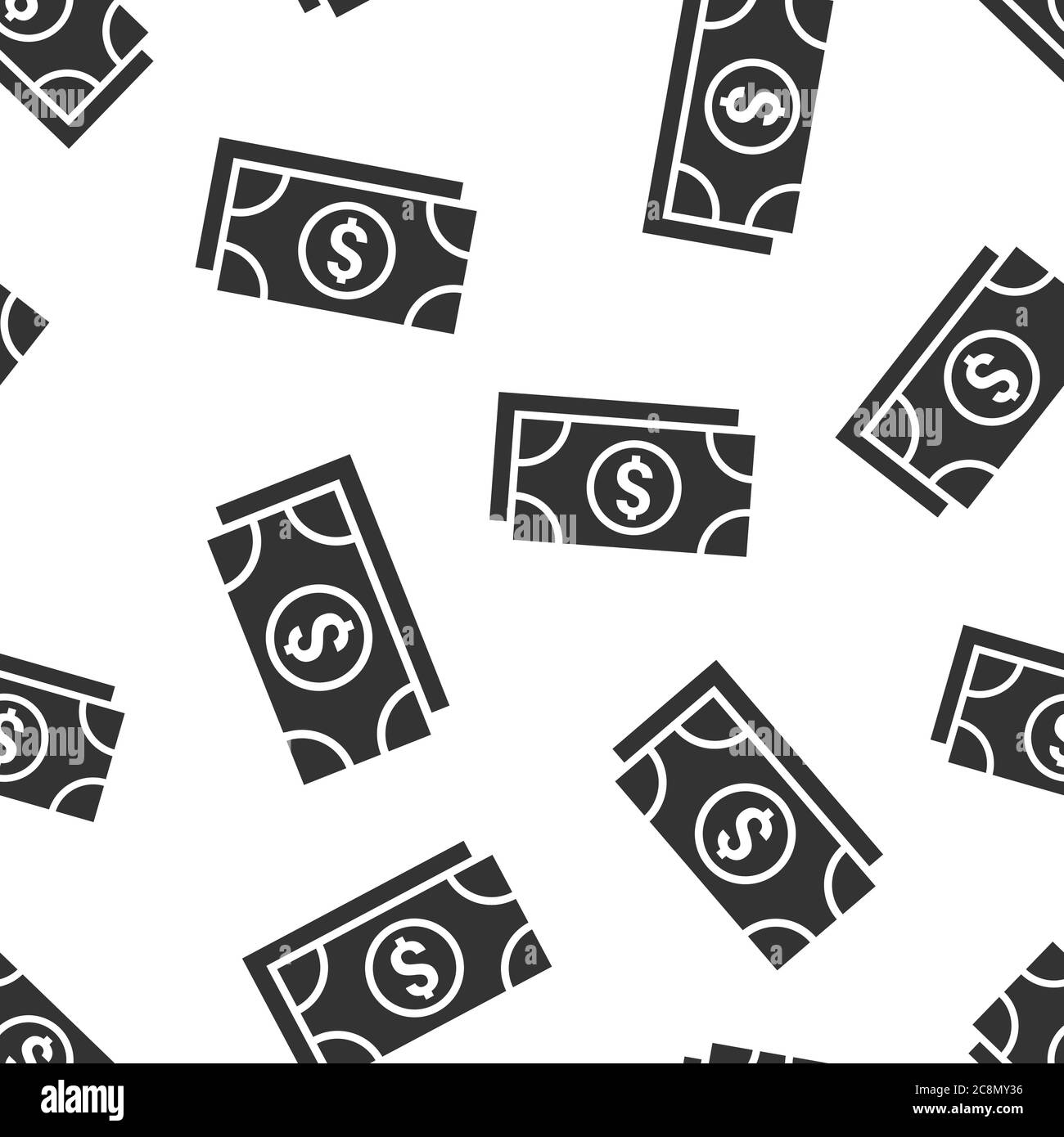 Dollar currency banknote icon in flat style. Dollar cash vector ...