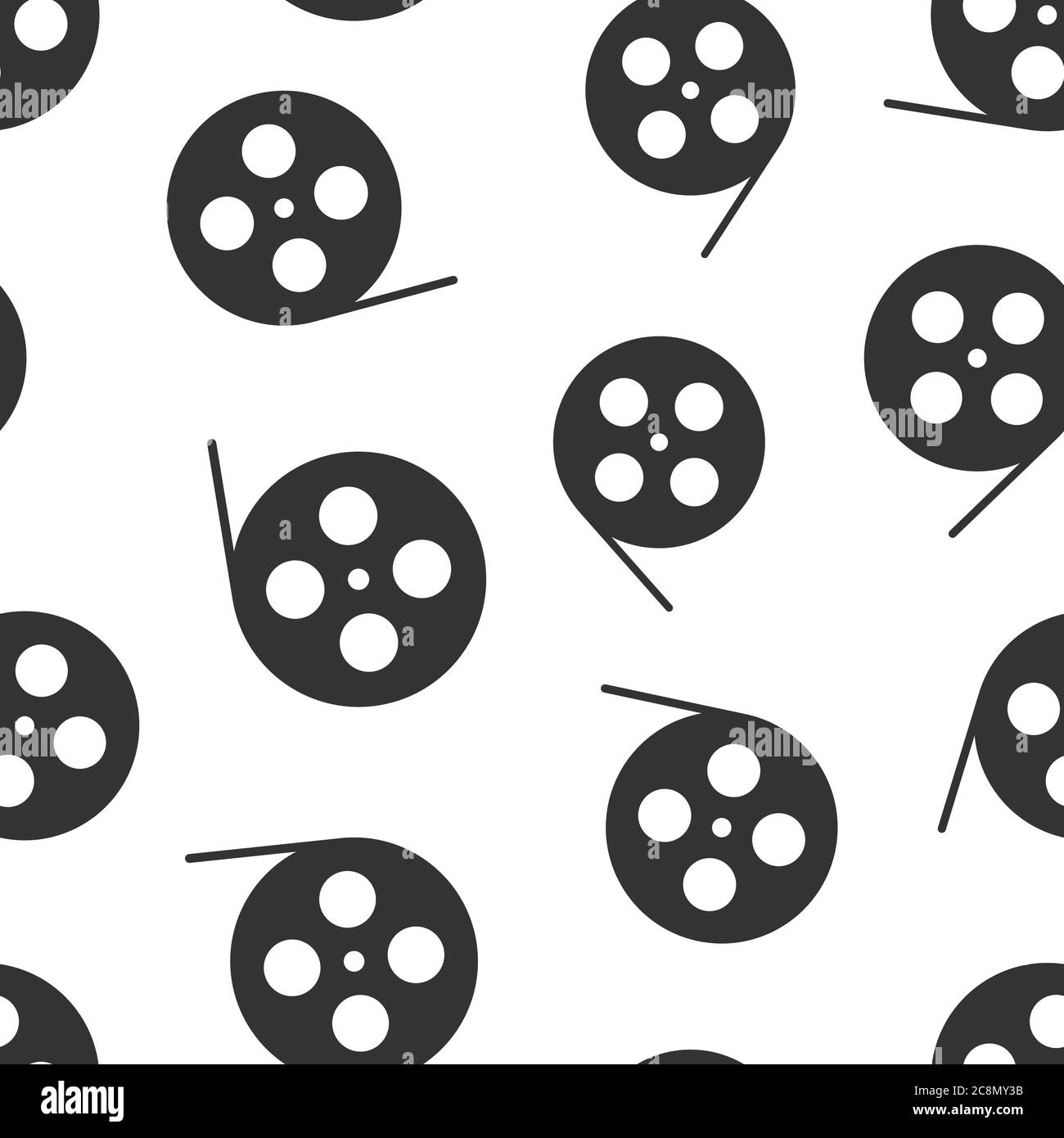 Film icon in flat style. Movie vector illustration on white isolated ...