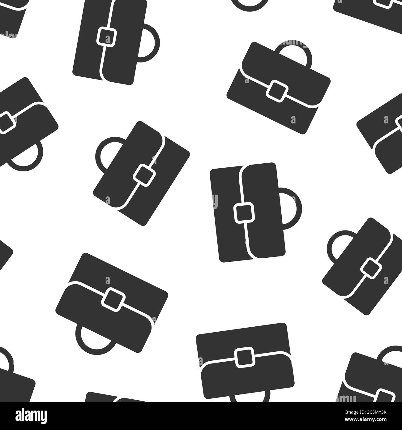 Briefcase icon in flat style. Businessman bag vector illustration on ...