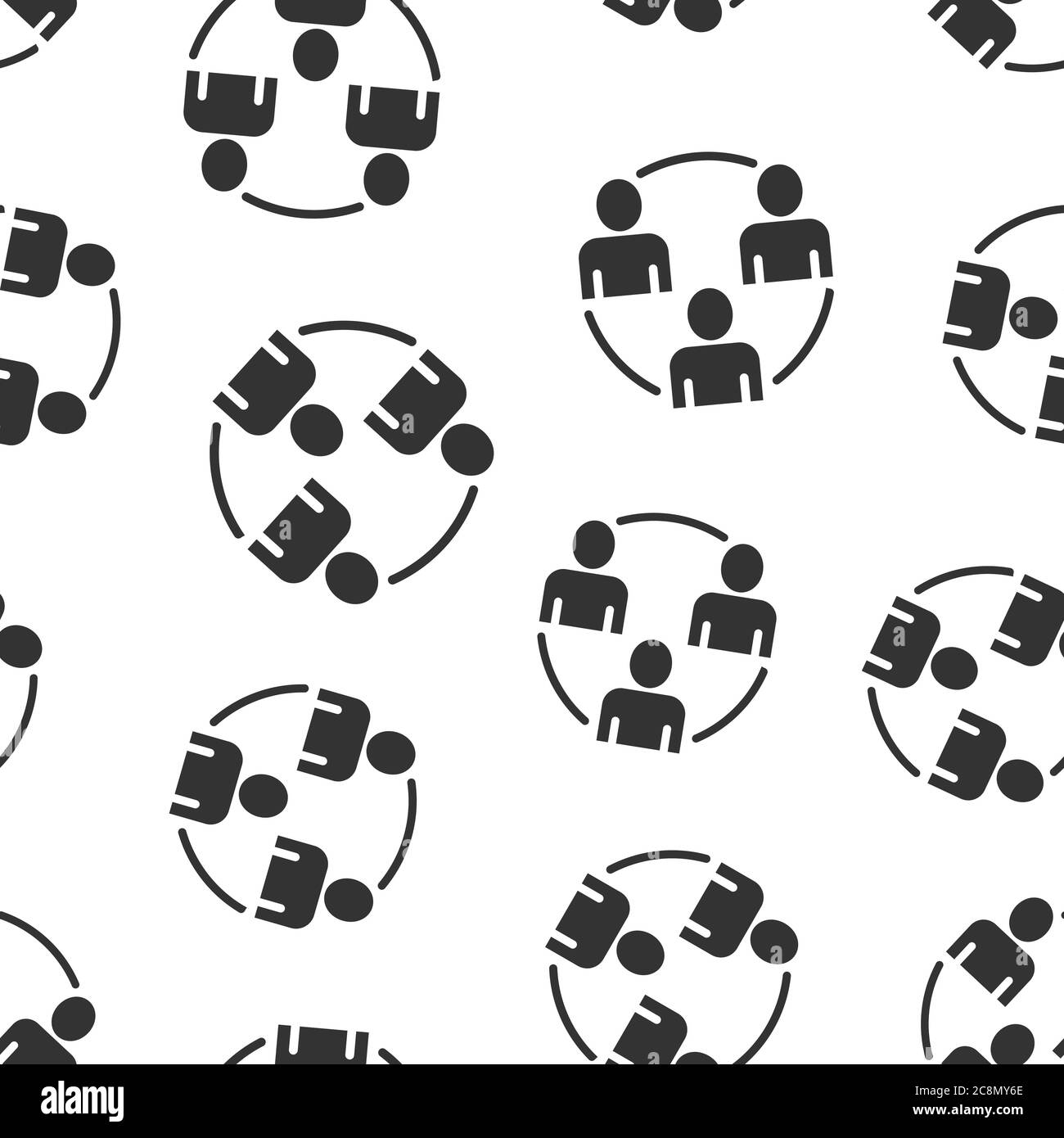 People communication icon in flat style. People vector illustration on ...