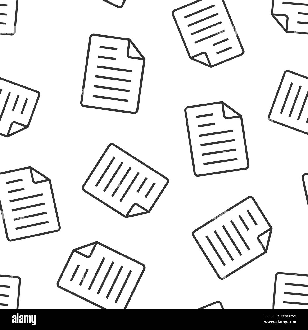 Document note icon in flat style. Paper sheet vector illustration on ...