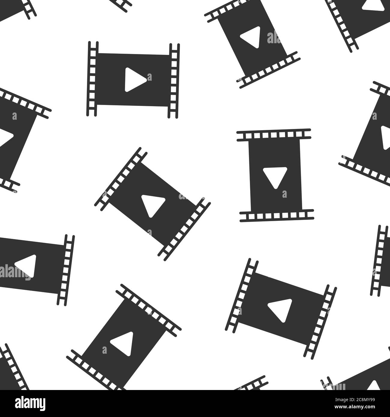 Film icon in flat style. Movie vector illustration on white isolated ...