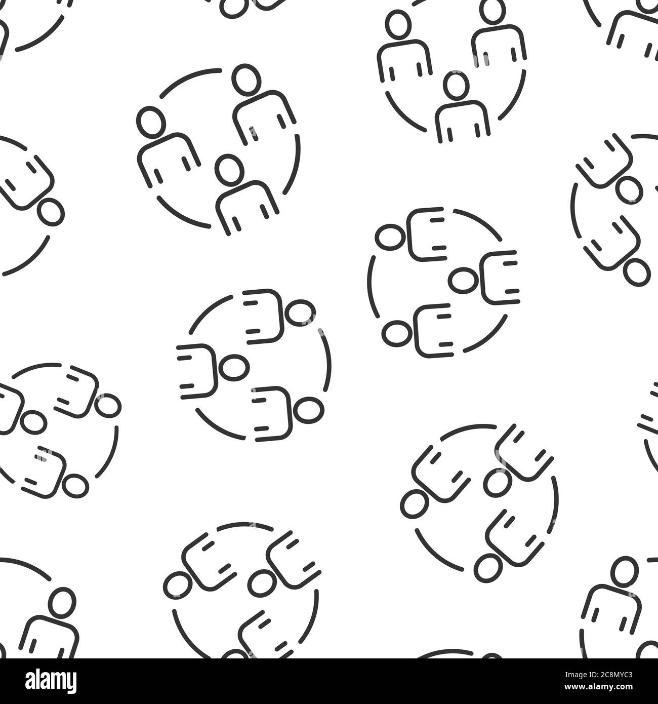 People communication icon in flat style. People vector illustration on ...