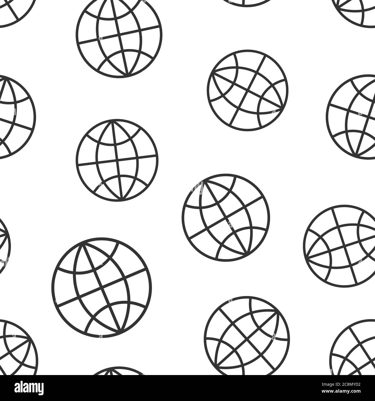 Earth planet icon in flat style. Globe geographic vector illustration ...