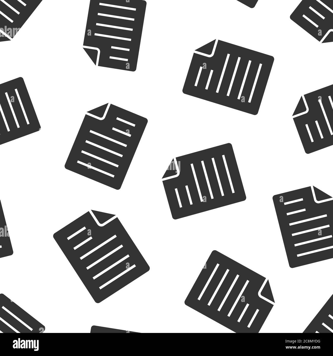 Document note icon in flat style. Paper sheet vector illustration on ...