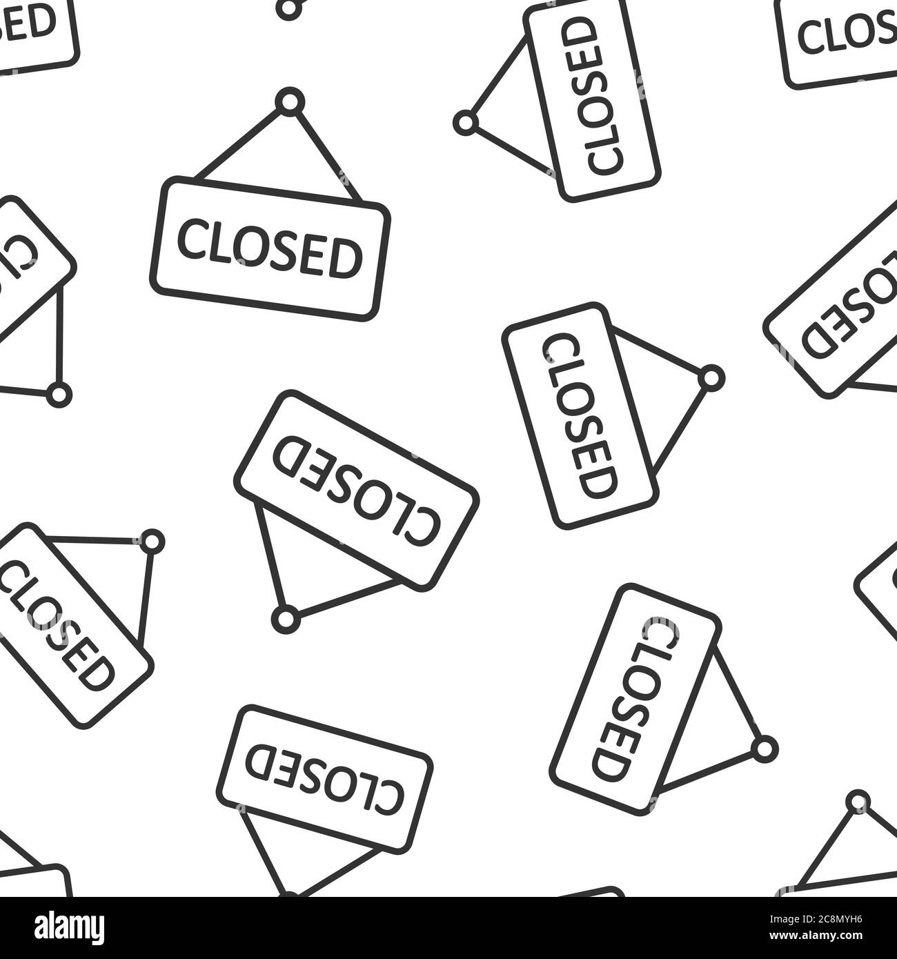 Closed sign icon in flat style. Accessibility vector illustration on ...