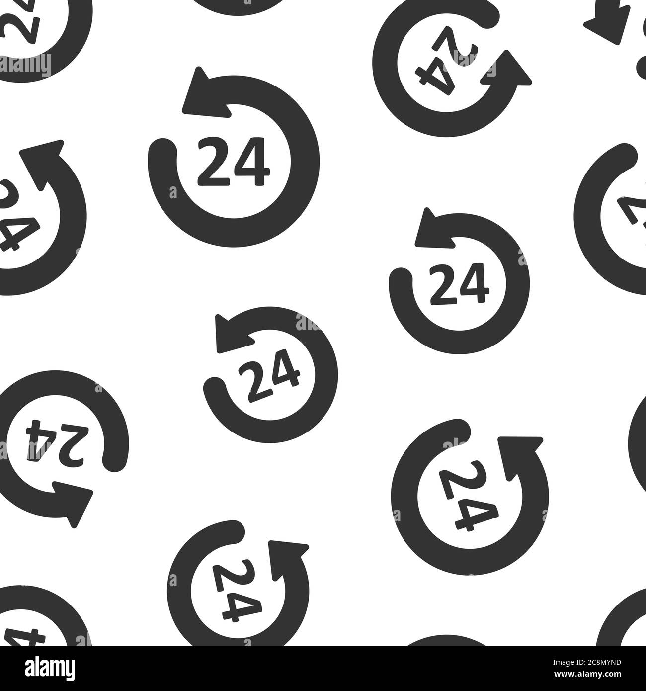 Clock icon in flat style. Watch vector illustration on white isolated ...