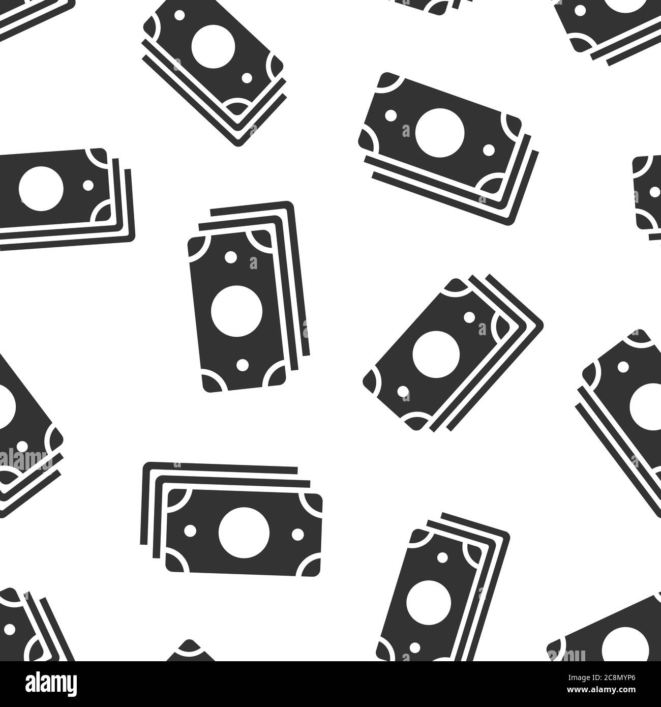 Money currency banknote icon in flat style. Dollar cash vector ...