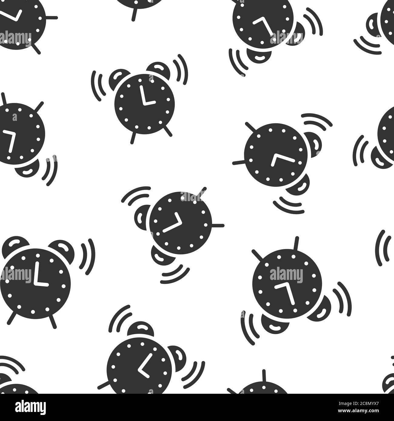 Clock icon in flat style. Watch vector illustration on white isolated ...