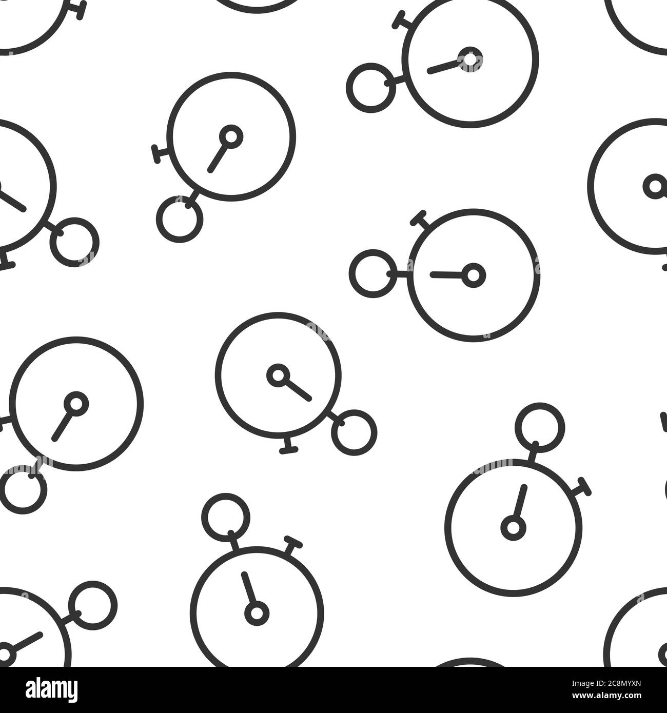 Clock icon in flat style. Watch vector illustration on white isolated ...