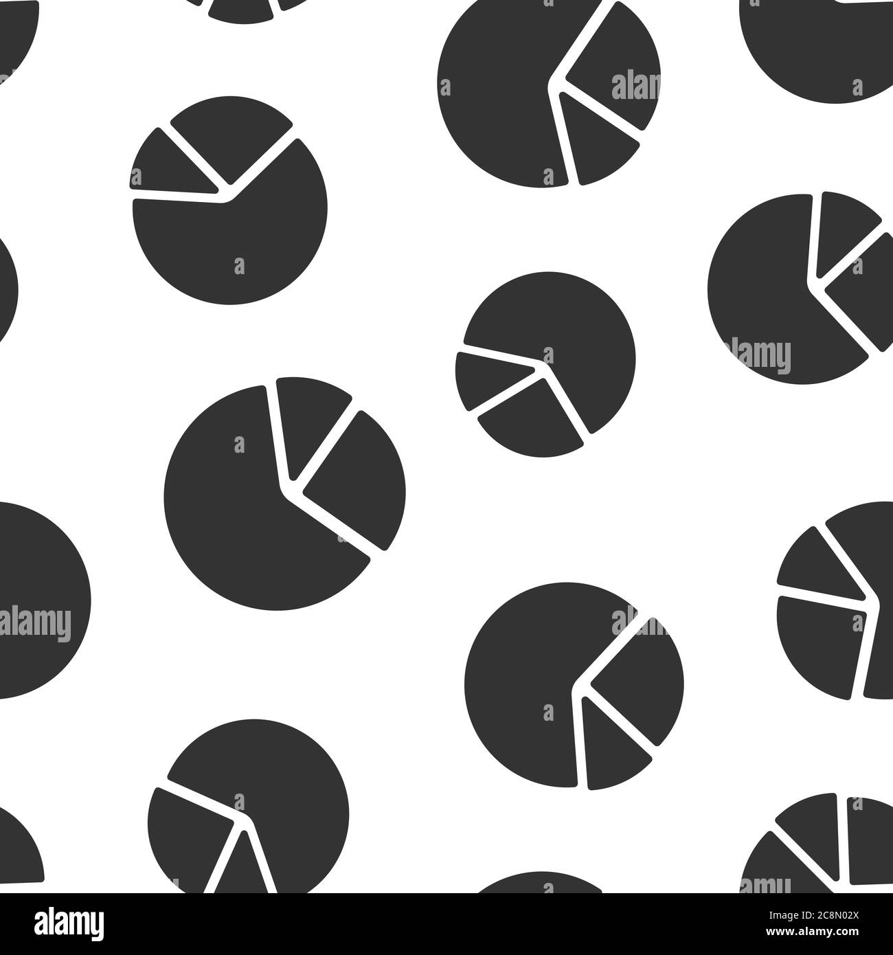 Chart icon in flat style. Diagram vector illustration on white isolated ...