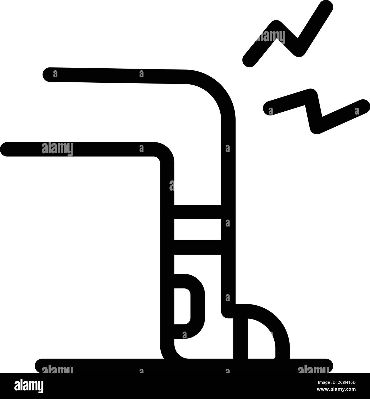 Sport leg pain icon, outline style Stock Vector Image & Art Alamy