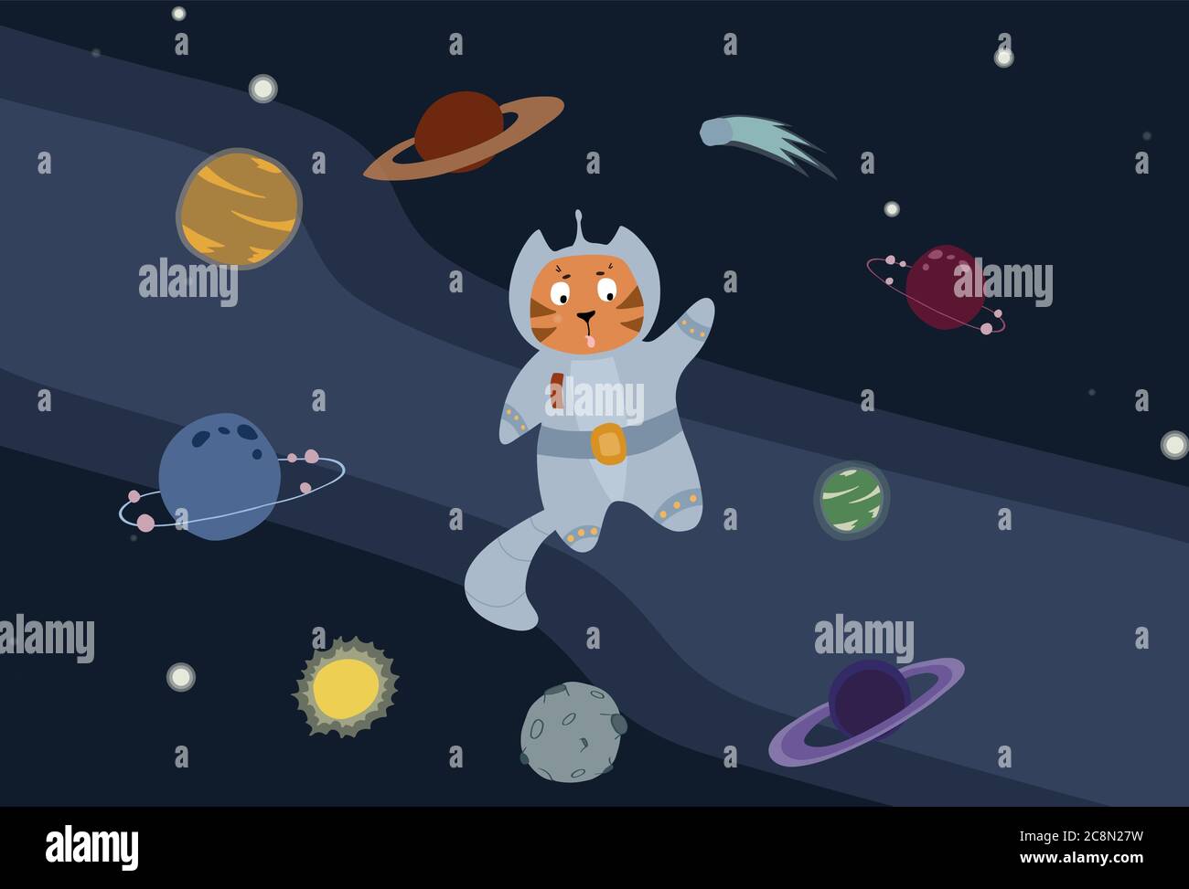 First in space, Cosmonautics Day Stock Vector