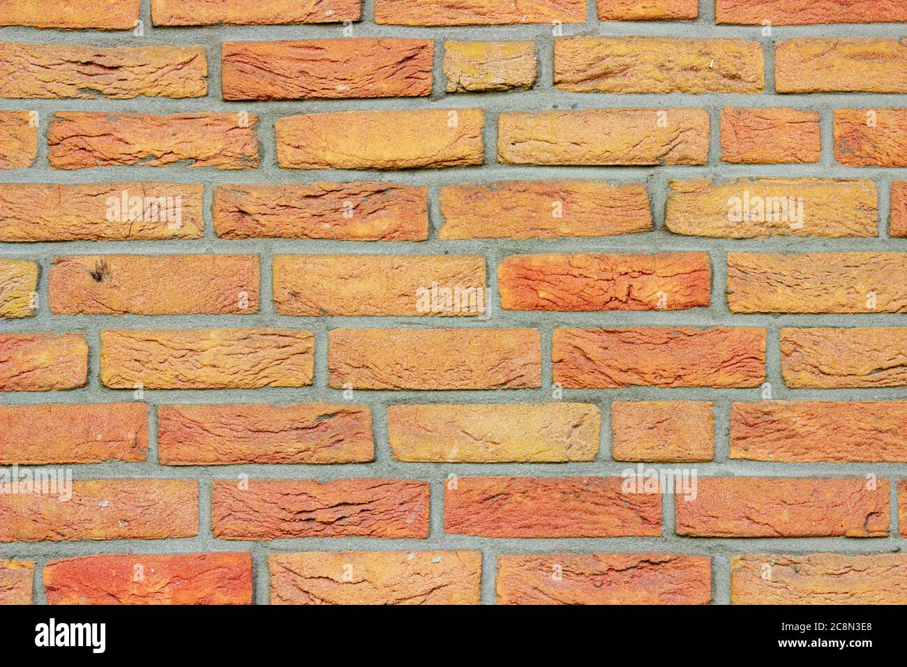 close up red brick wall texture with an old vintage look Stock Photo ...