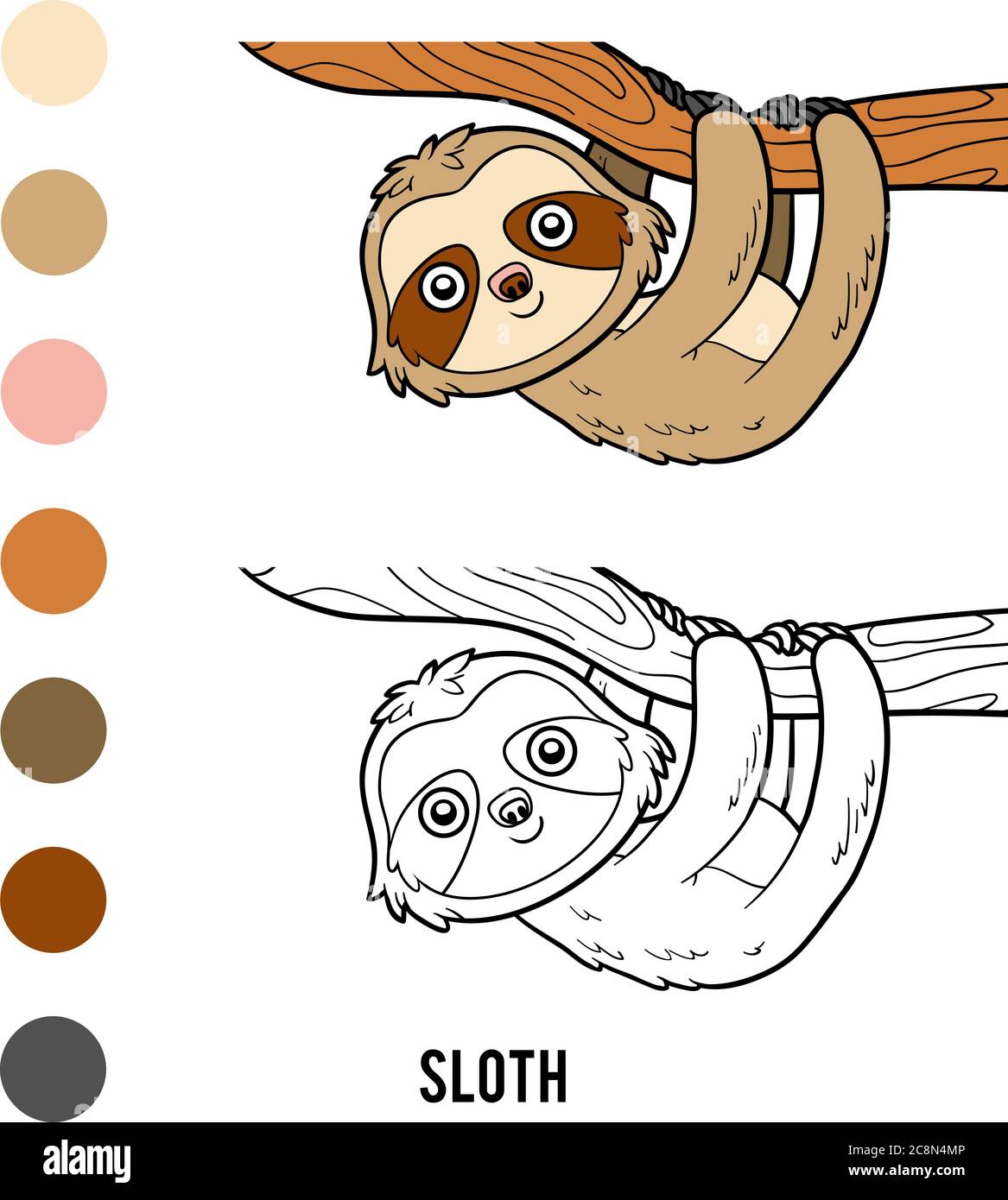 https://c8.alamy.com/comp/2C8N4MP/coloring-book-for-children-sloth-2C8N4MP.jpg