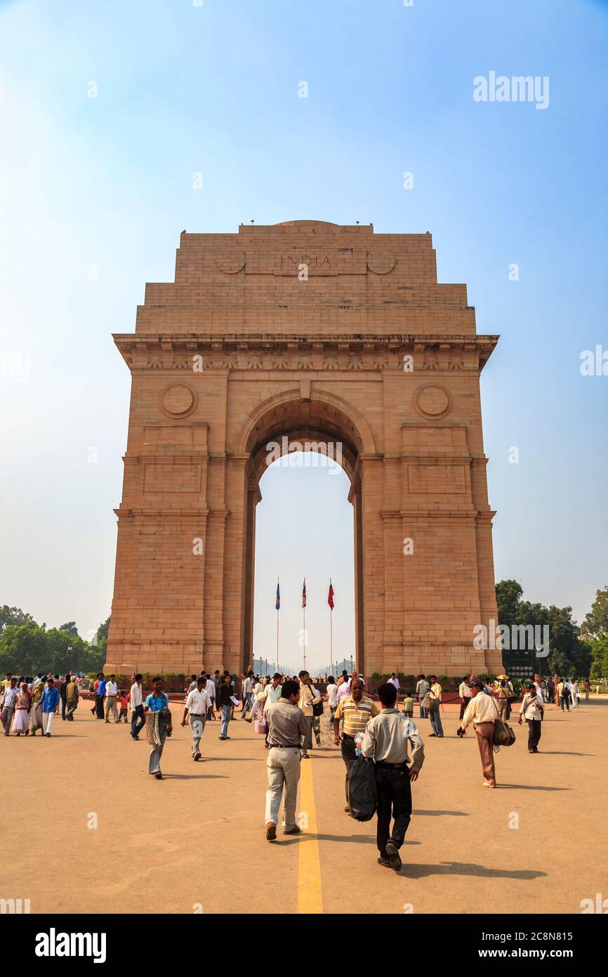 The India Gate First World War Memorial in New Delhi, India Stock Photo