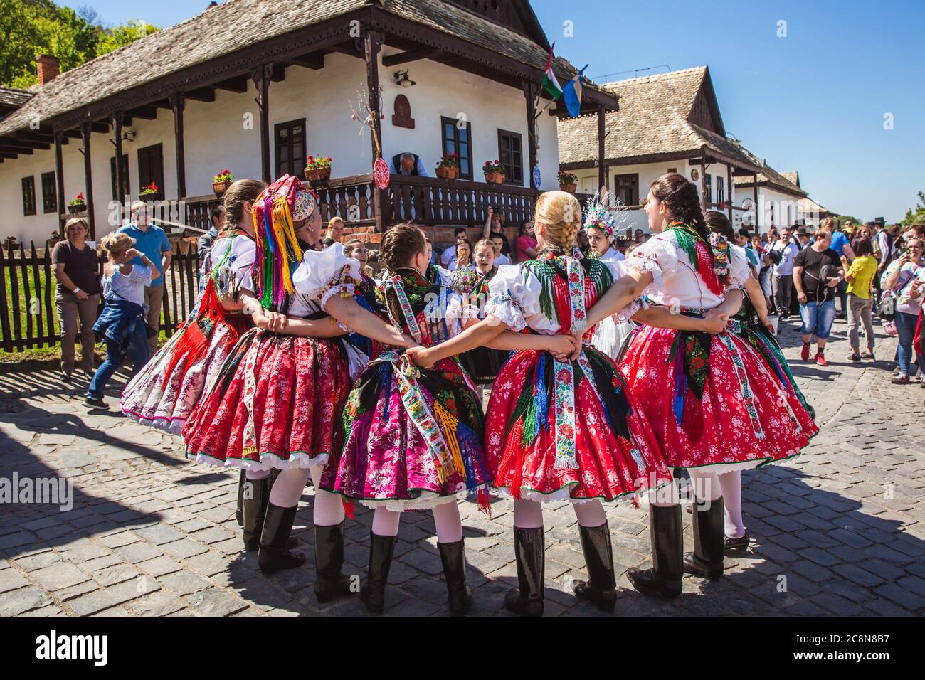 HOLLOKO, HUNGARY - April 12, 2019: Easter festival in the folklore