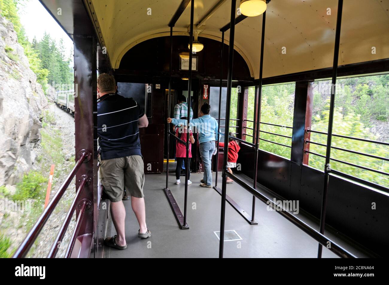 Windowless Metro Train Passenger taking photographs on board a windowless carriage of the ...