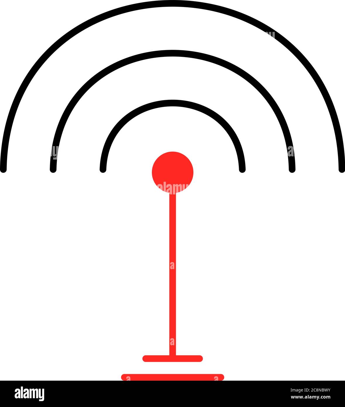 thin line wifi signal icon isolated on white Stock Vector