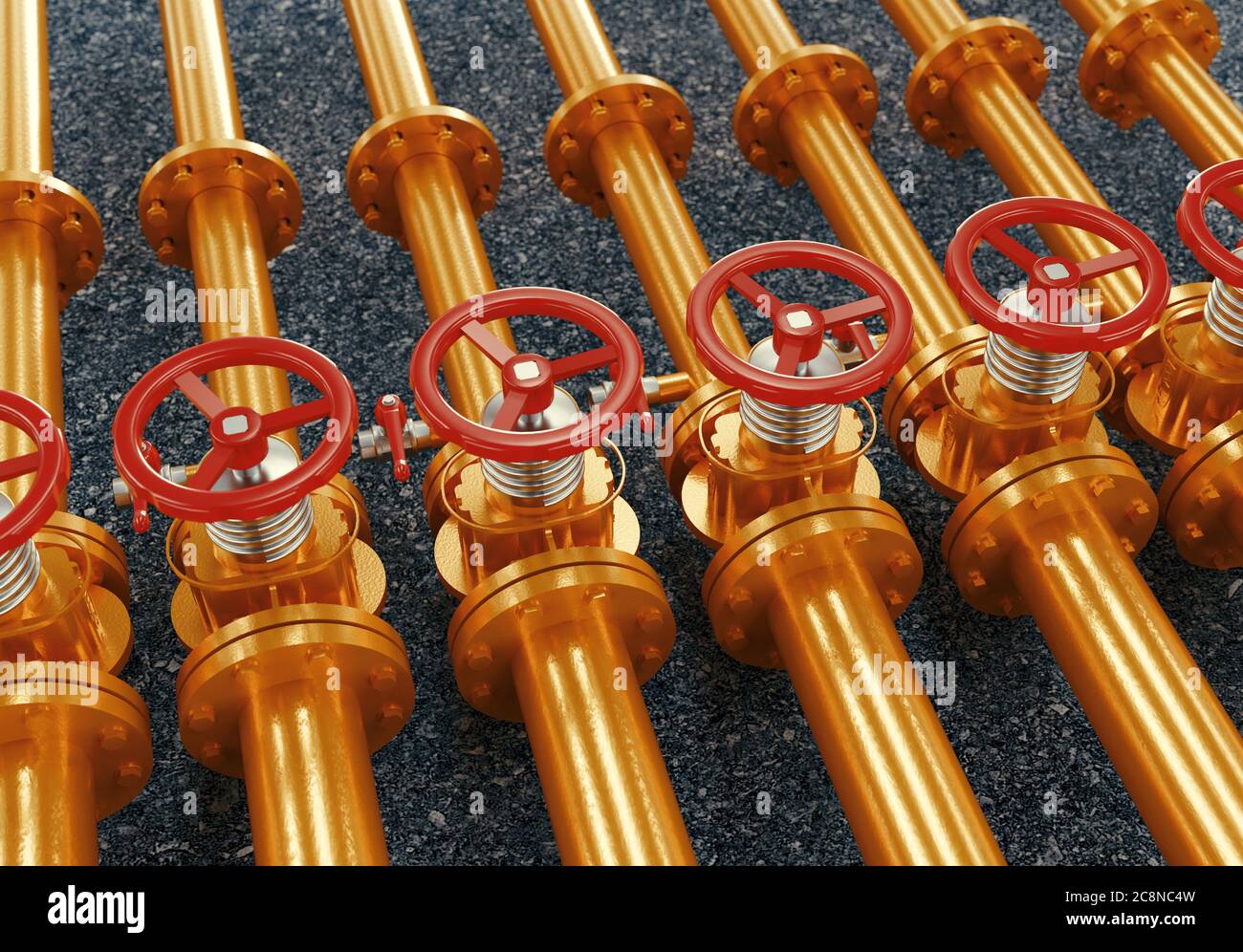 Oil or gas pipe line valves. Oil and gas extraction, production and