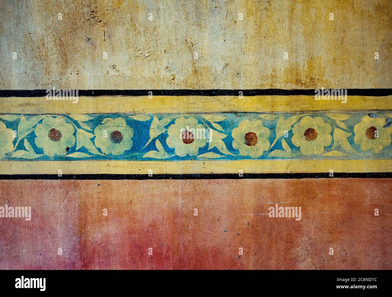 Ornament decoration on antique wall Stock Photo