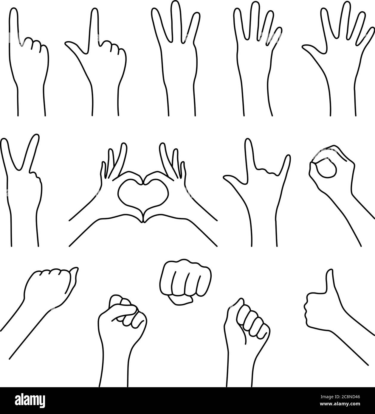 collection hand shape like gesture Stock Vector Image & Art - Alamy